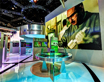 Trade Show Booth for MedImmune by 4 Productions - Las Audio Video and Lighting Rentals